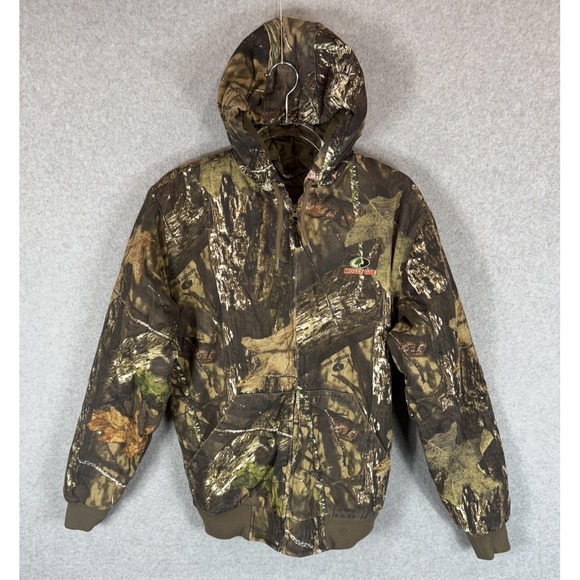 Mossy Oak Jacket Mens Small Camo Hooded Quilted Lined Hunting Outdoors Coat - Picture 1 of 12